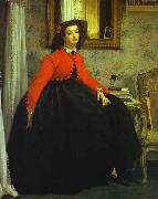 unknow artist Portrait of Miss L. L. France oil painting artist